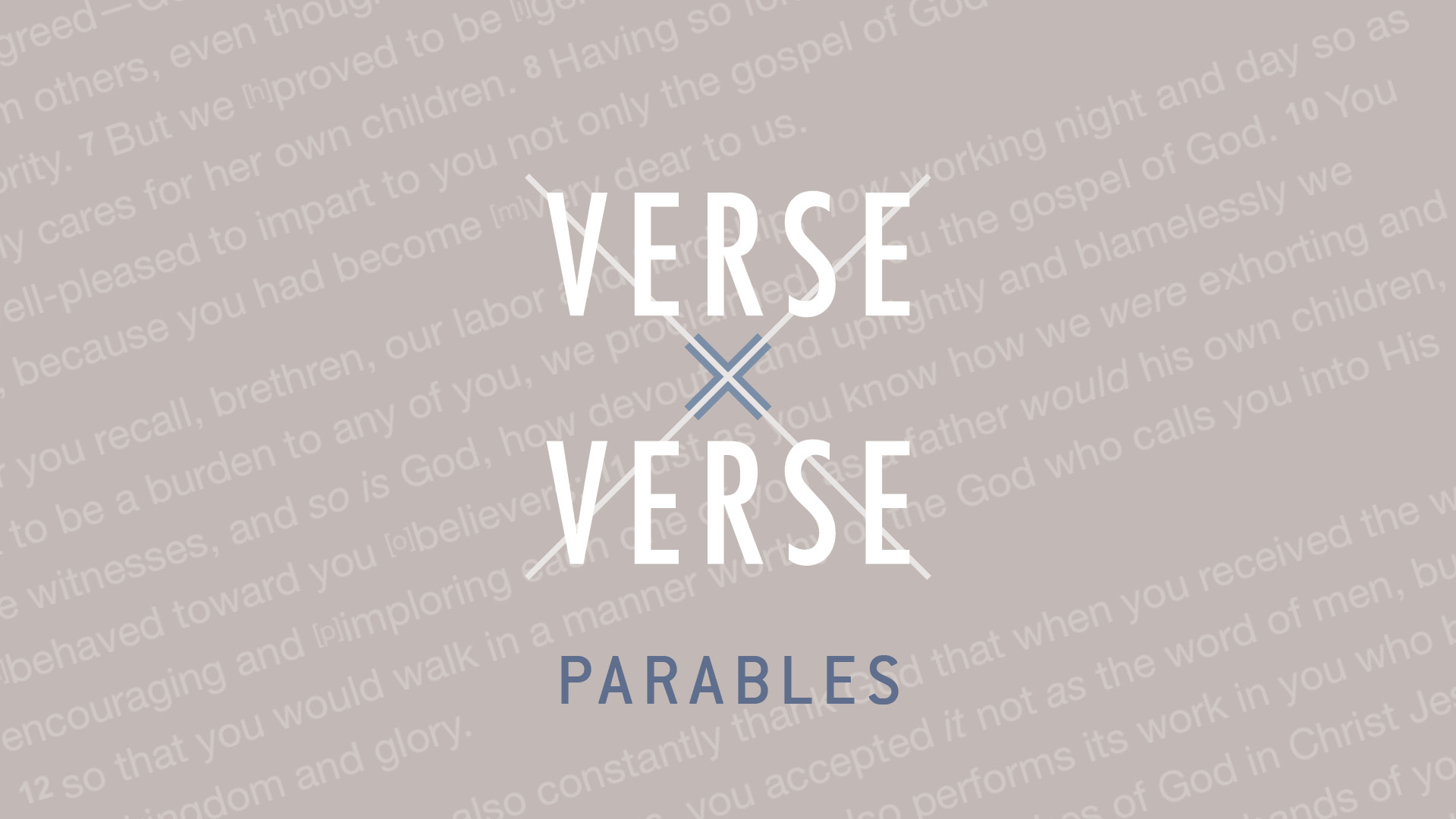 Verse × Verse – Parables